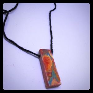 Rainbow Artisan Totem Pendant Necklace